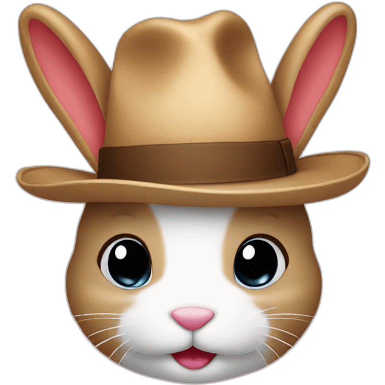 bunny inside hat emoji