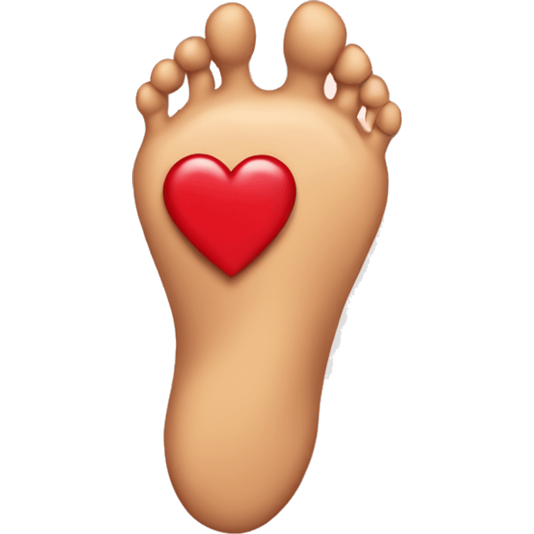 Foot in shape of heart emoji