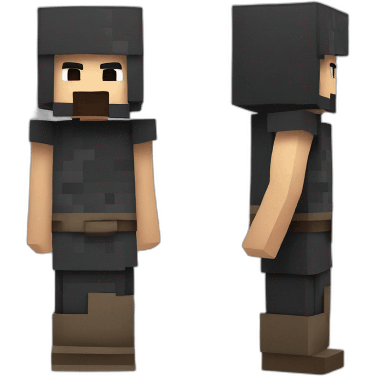 standing-ninja-with-minecraft-skin emoji