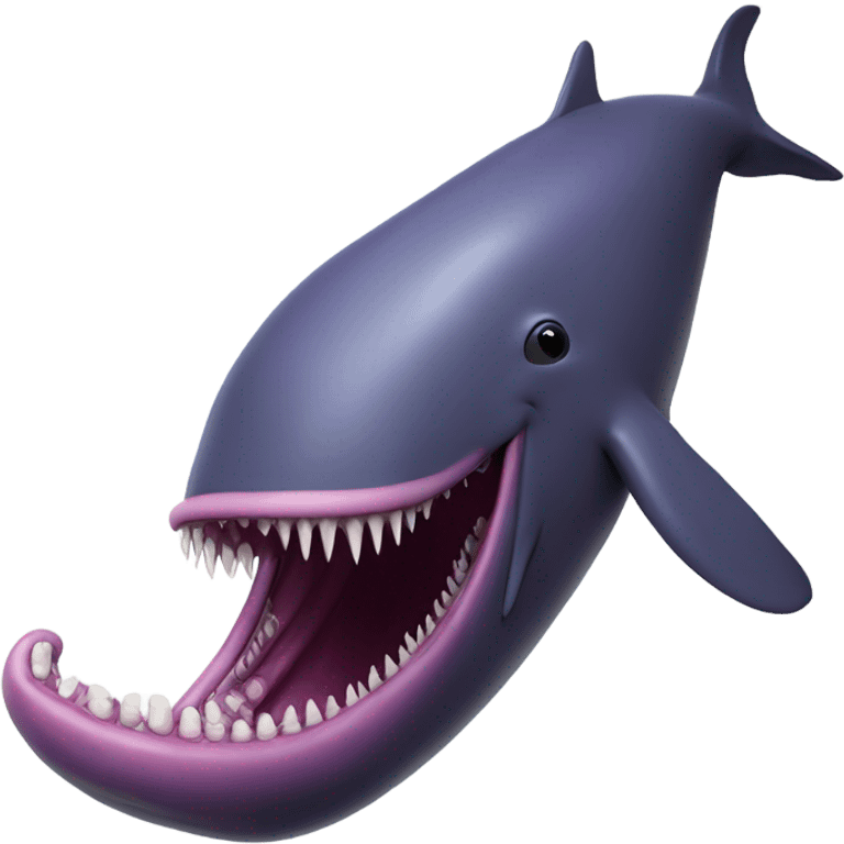 purple sperm whale with open mouth emoji