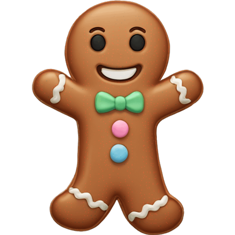 Pastel gingerbread man emoji