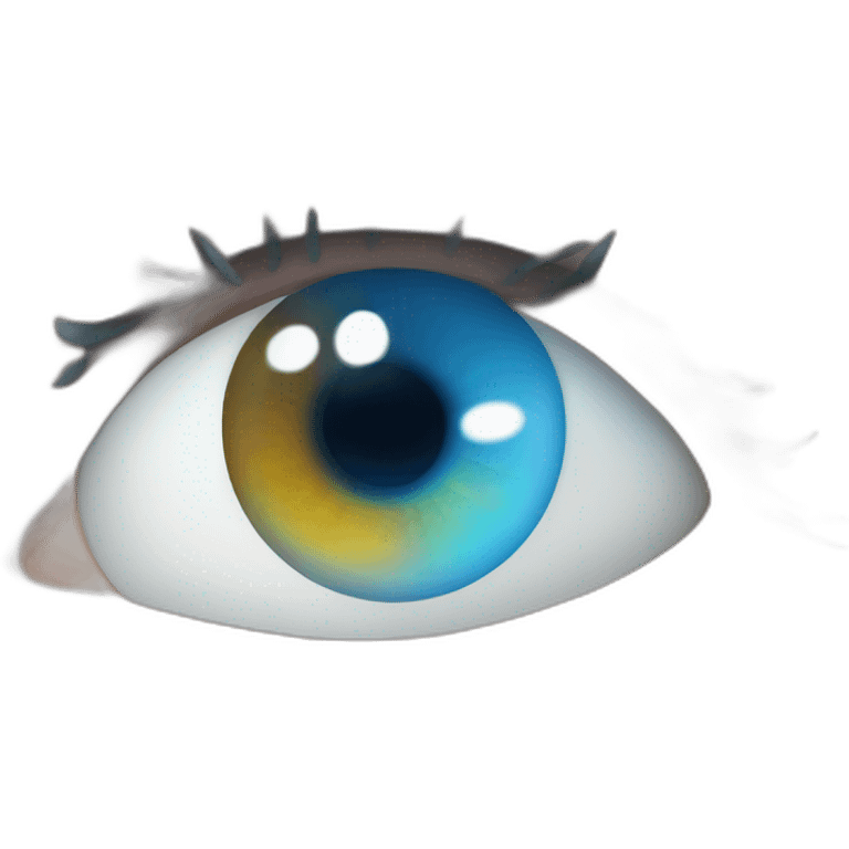 blue eye reflected in the mirror emoji