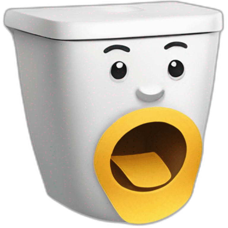 Papier toilette qui mange une sucette emoji