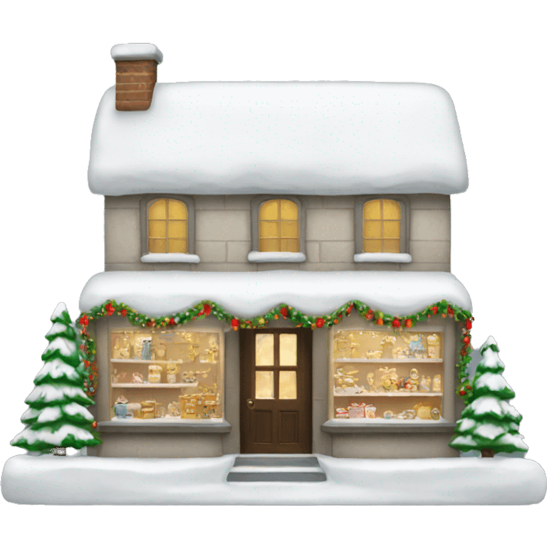 white Christmas shop emoji