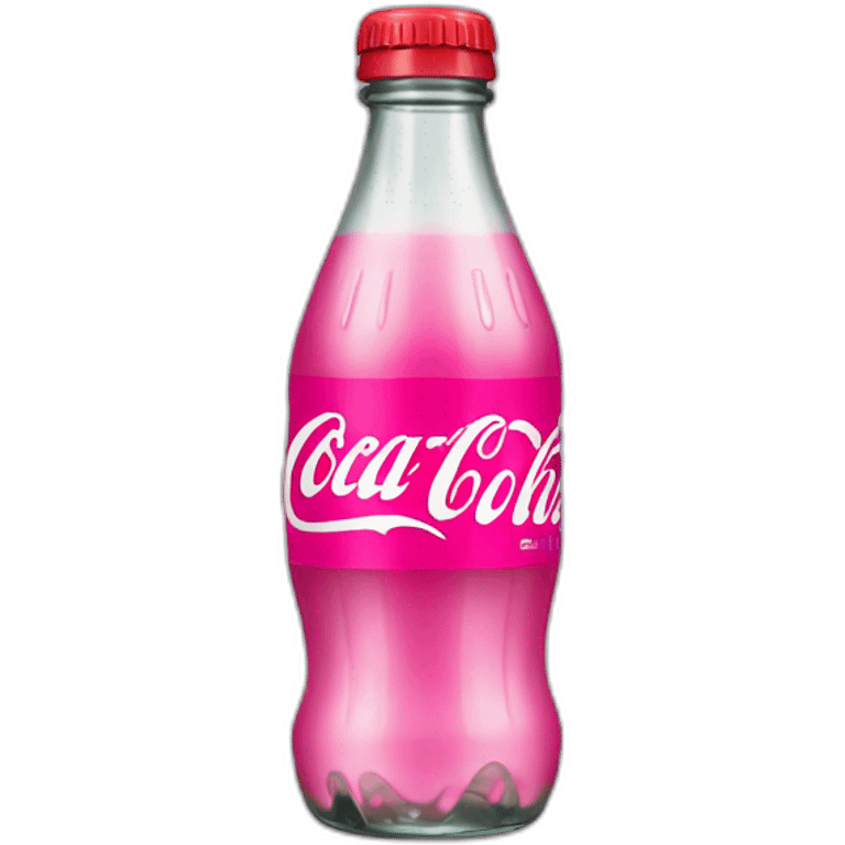 coke bottle with pink logo emoji