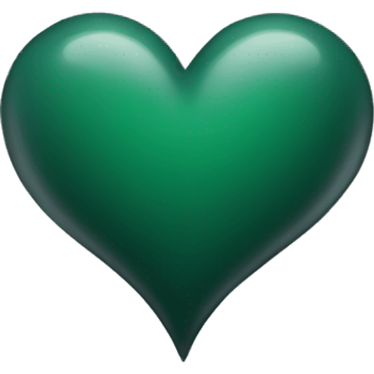 Dark grey green heart emoji