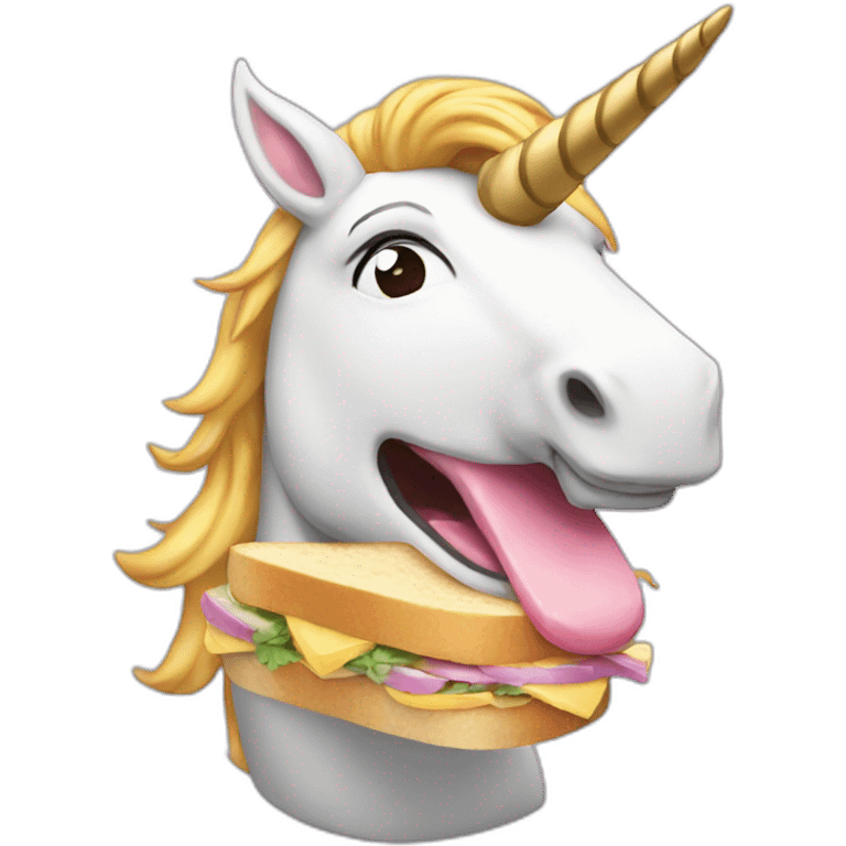 unicorn eating sandwich emoji