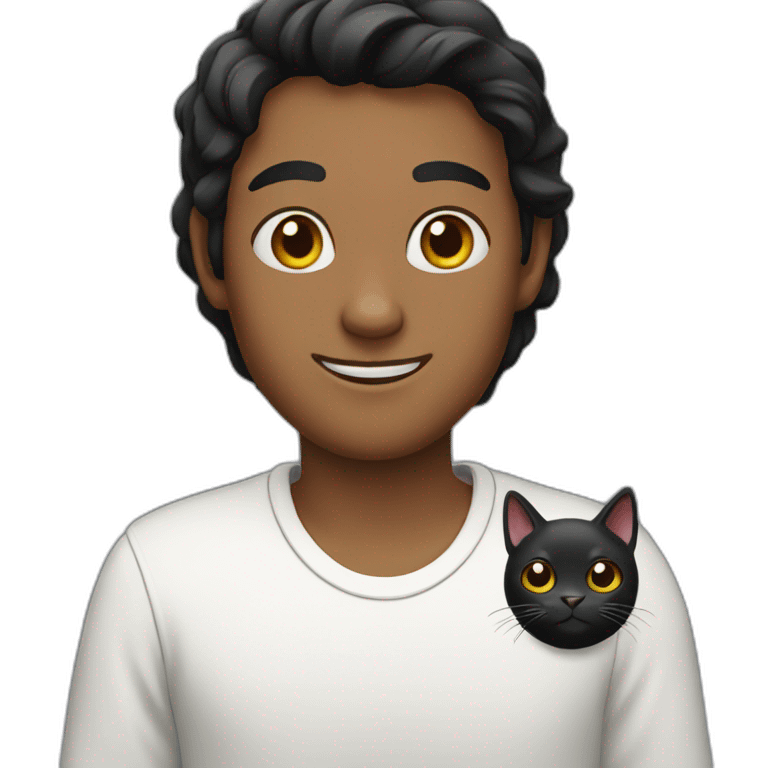 A black cat emoji