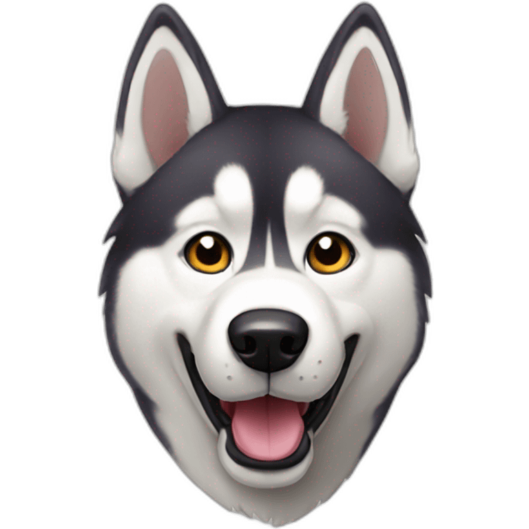 A husky drink beer emoji