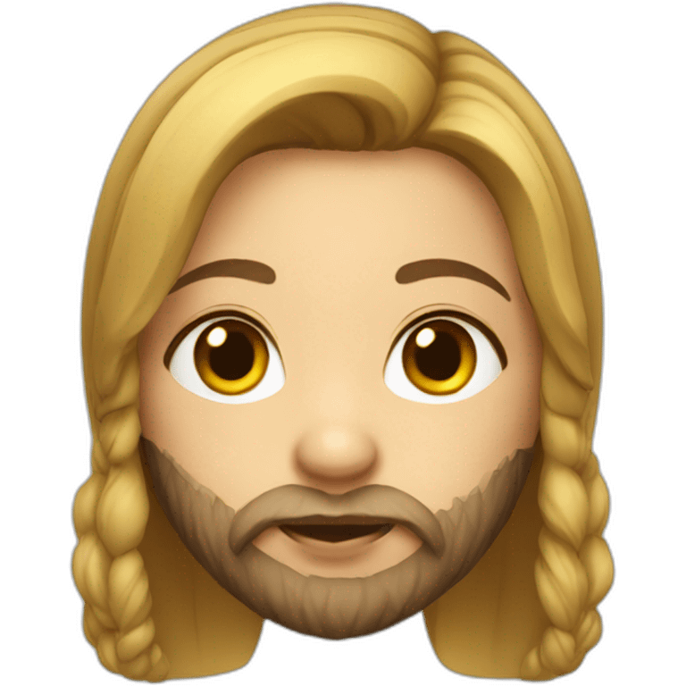 a female dwarf with a beard emoji