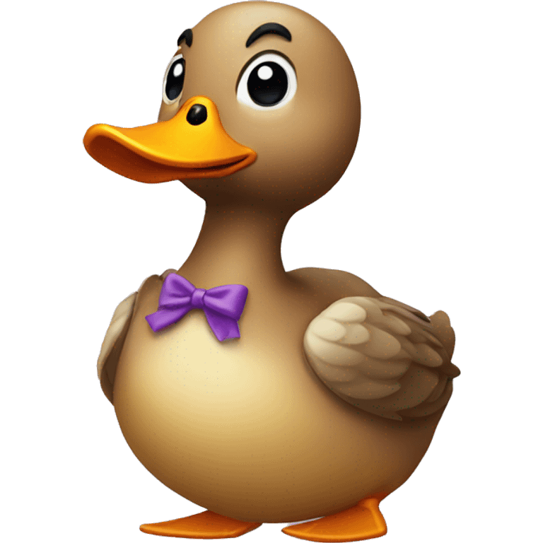 duck with a bow emoji