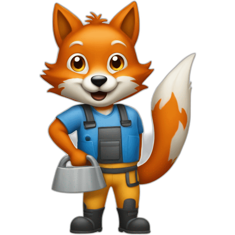 a fox from a cleaning company who washes windows emoji