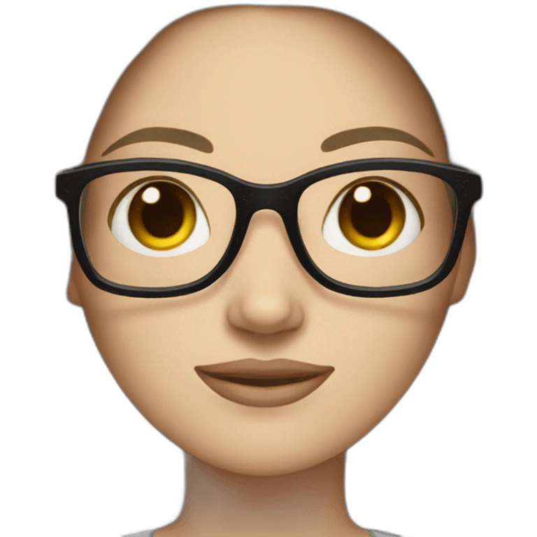 white woman long black hair glasses emoji