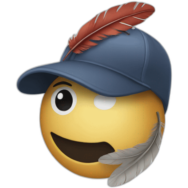 cap & feather emoji