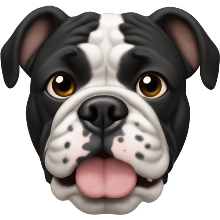 Frechie bulldog black face emoji