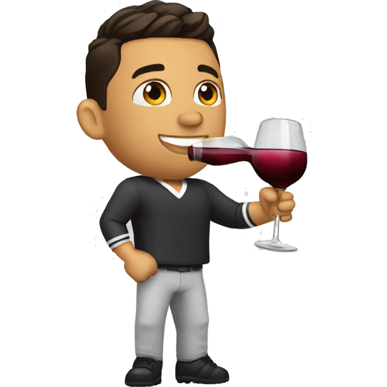 cristiano ronaldo drinking wine emoji