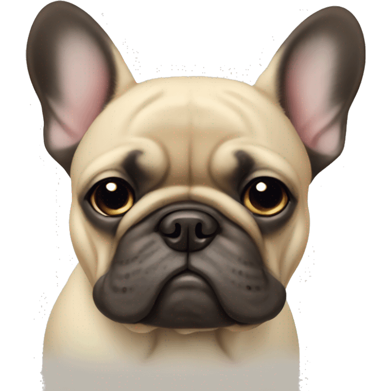 Sad french bulldog emoji