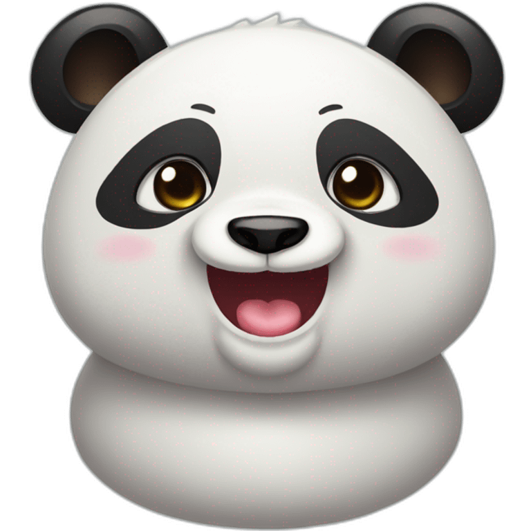 Cute panda drooling emoji