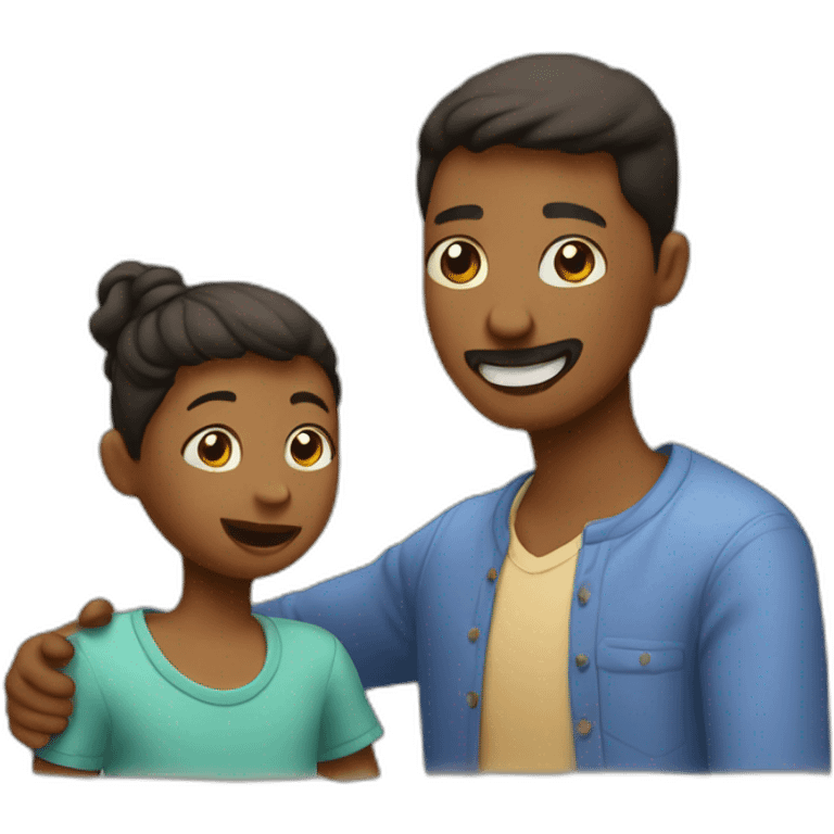 parent playing with one kid and not the other emoji