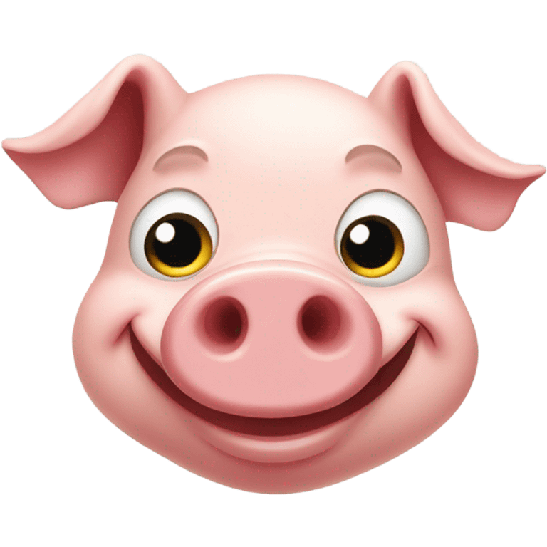 pig head smiling emoji