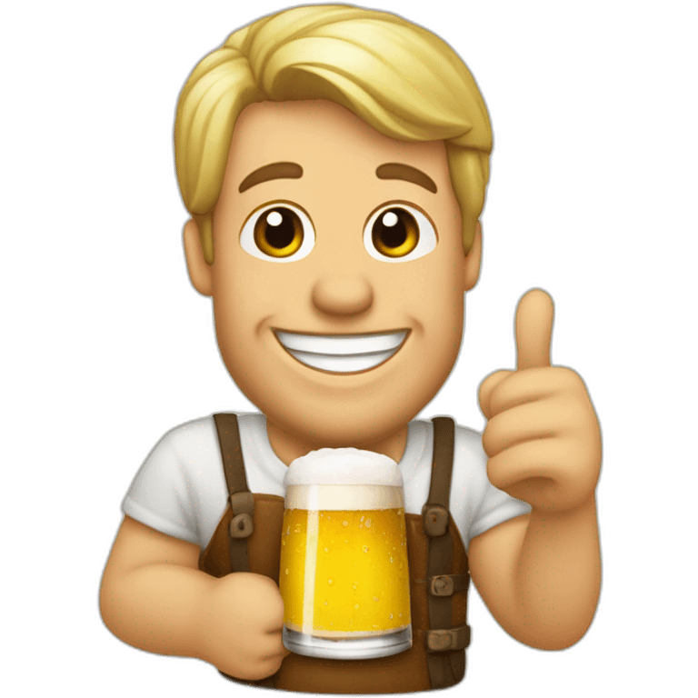 Cervejeiro feliz emoji