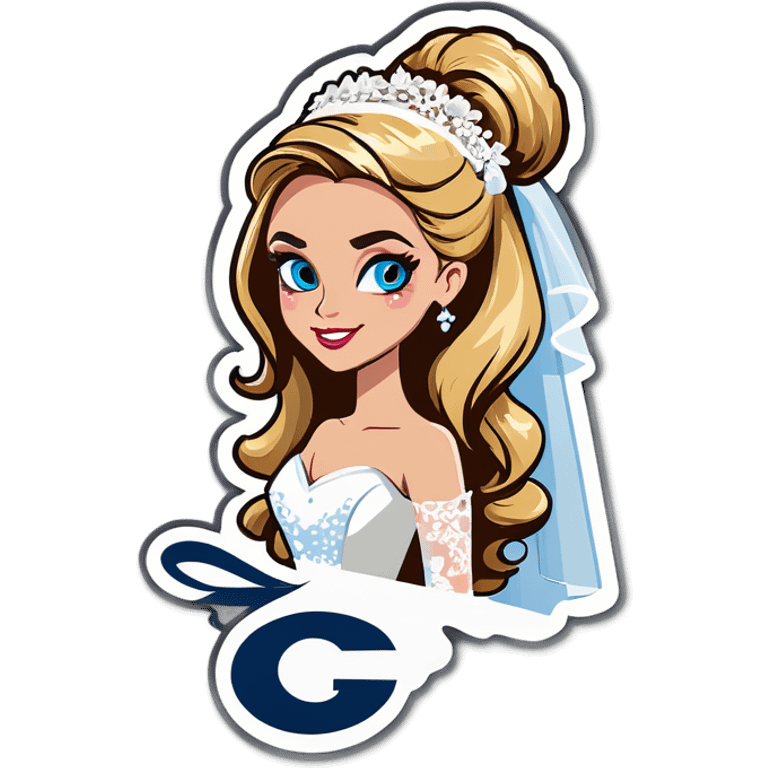 Blonde bride bills fan emoji