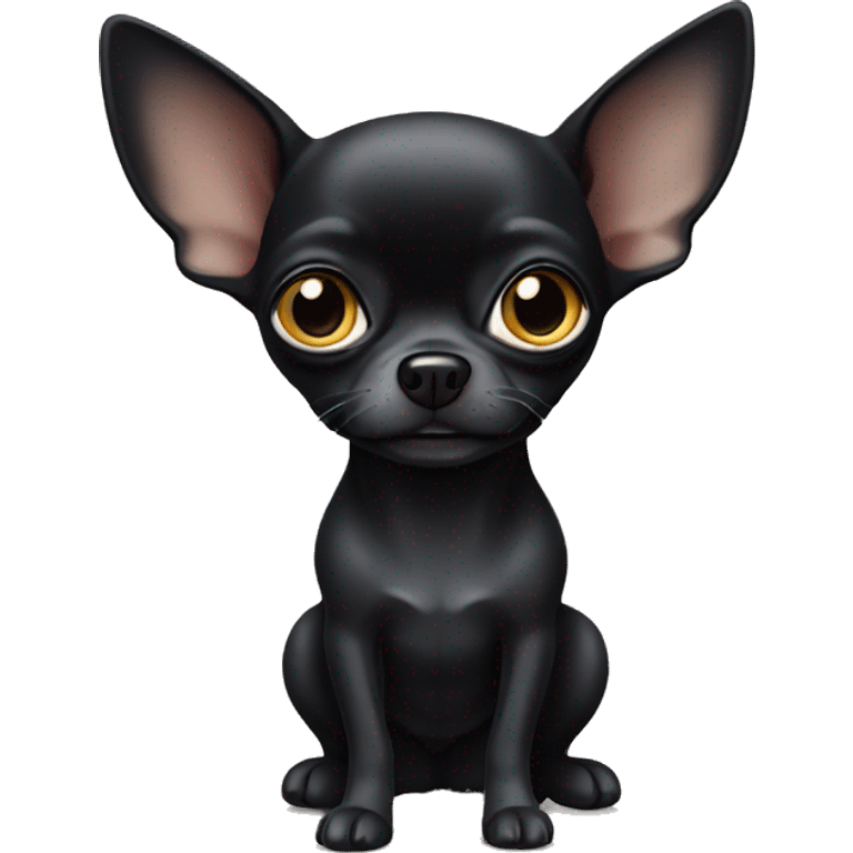 Black chihuahua with one eye  emoji