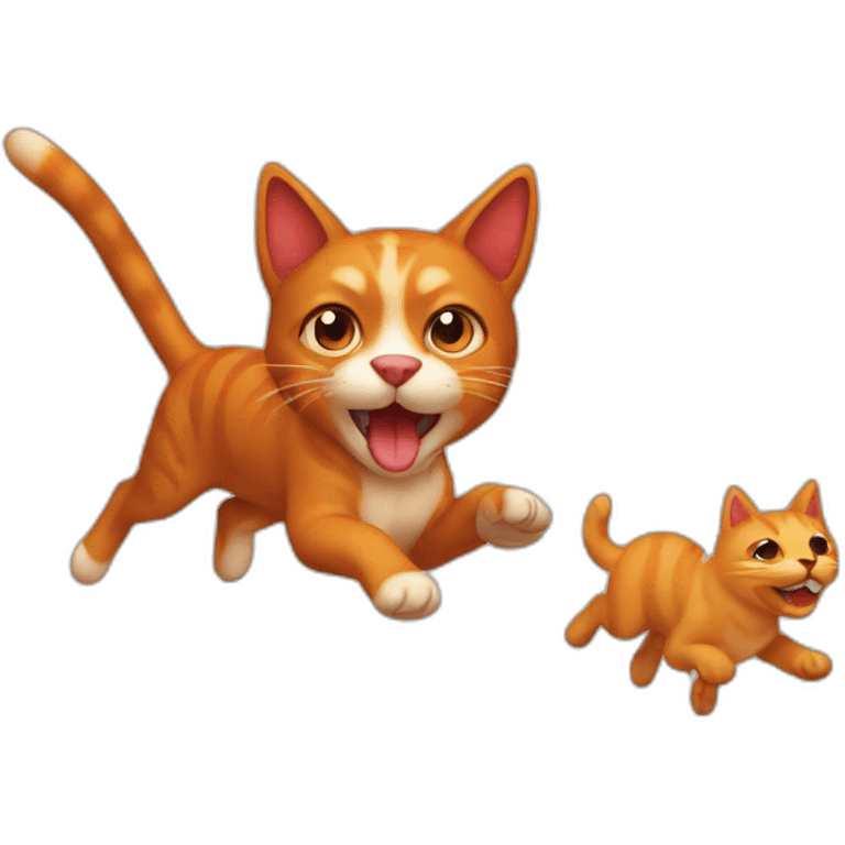 a red cat running dog emoji