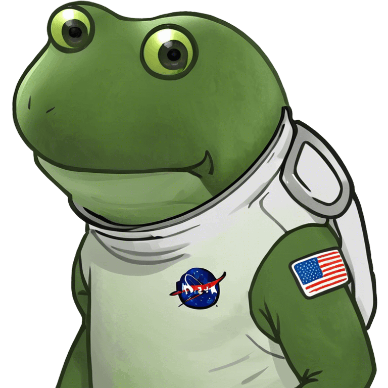 green frog in a spacesuit emoji