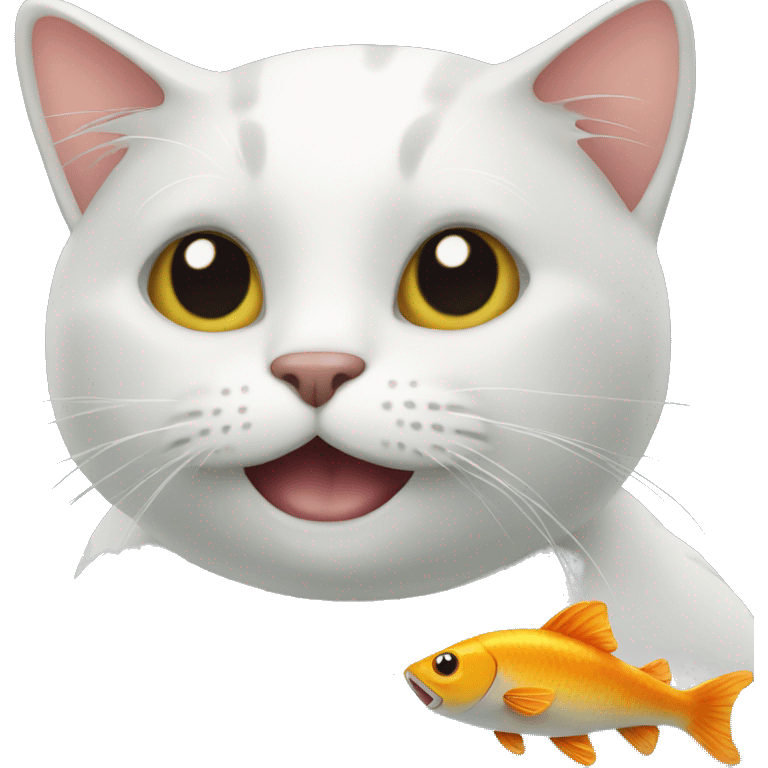 Cat with a fish emoji