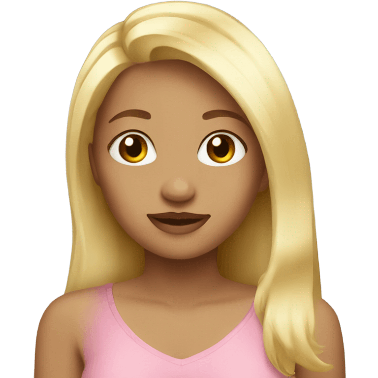 Pretty girl with blonde hair emoji