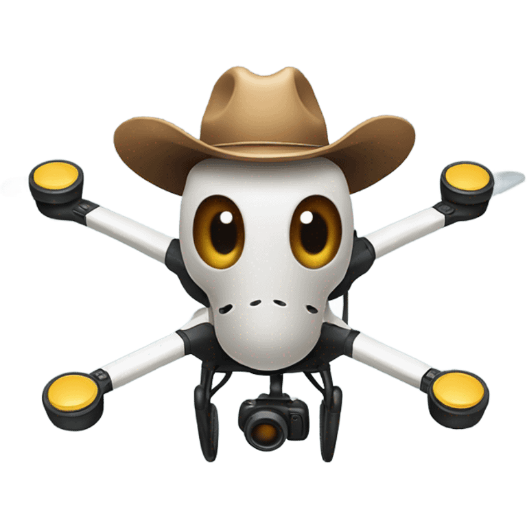 A cowboy drone emoji