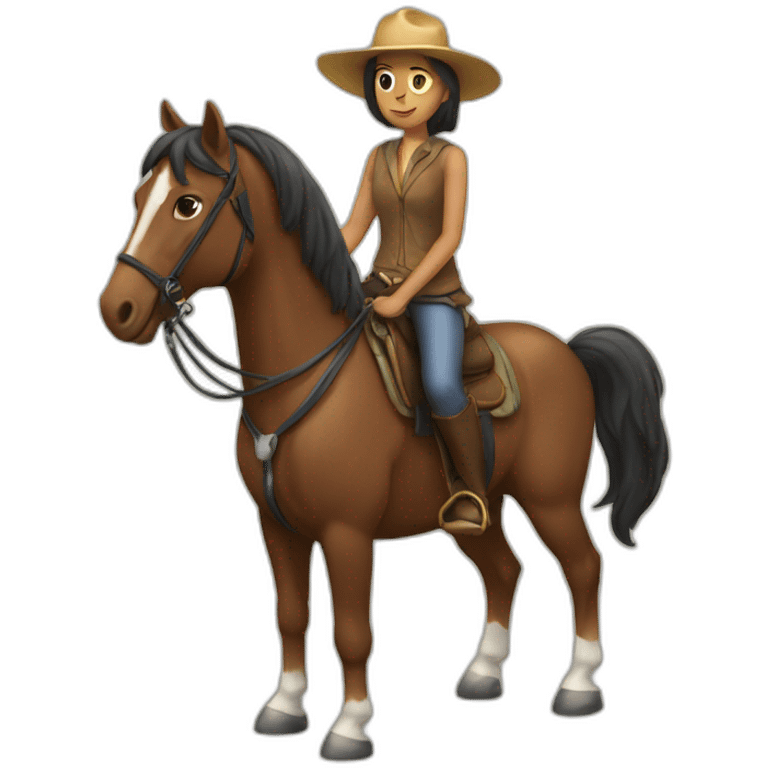 Humain on horse emoji