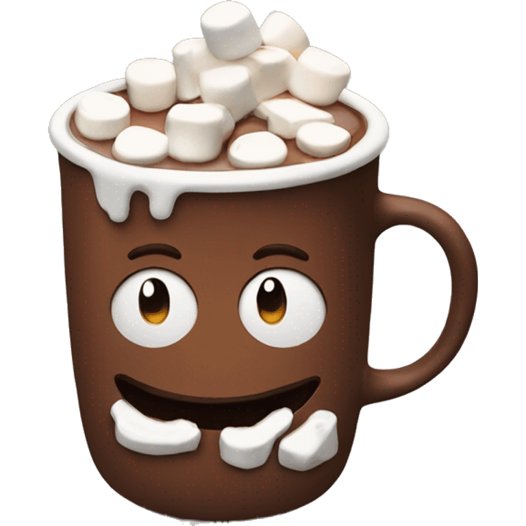 Hot chocolate with marshmallows  emoji