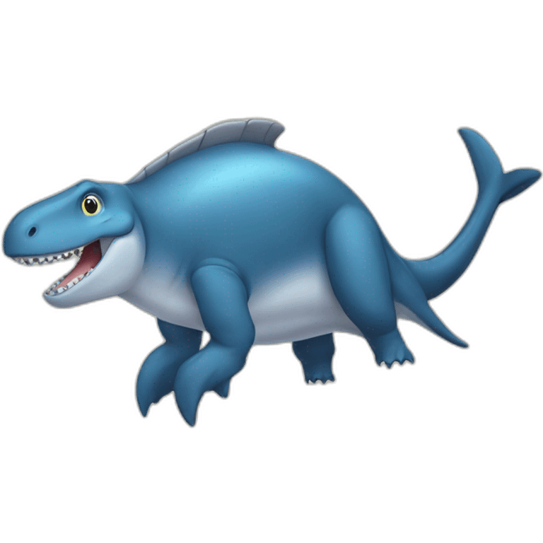 Dinosaure sur baleine emoji