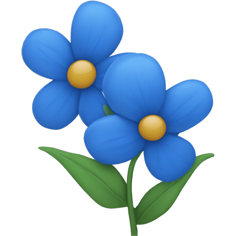 blue flowers emoji