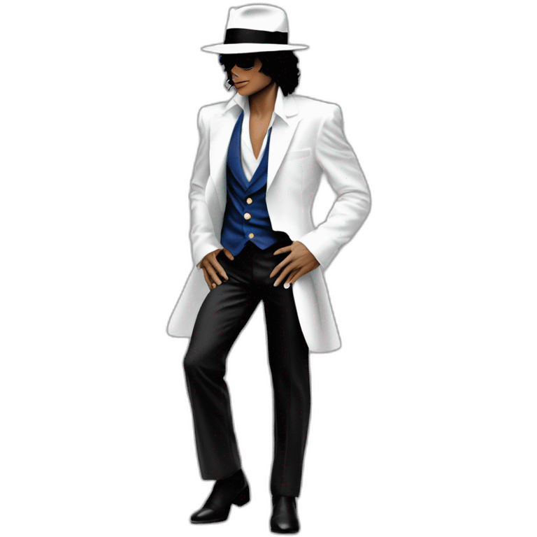 Michael Jackson Smooth criminal dance white emoji