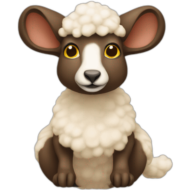 Mouton sur un kangourou emoji