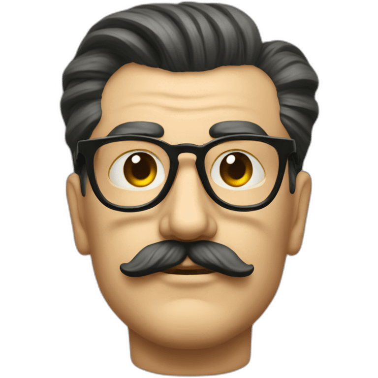 stalin hipster with glasses emoji