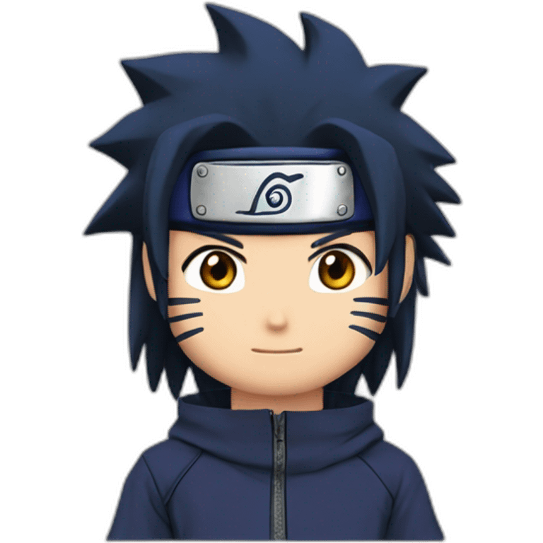 Naruto à côté de Sasuke emoji