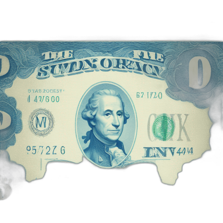 Blue banknote emoji