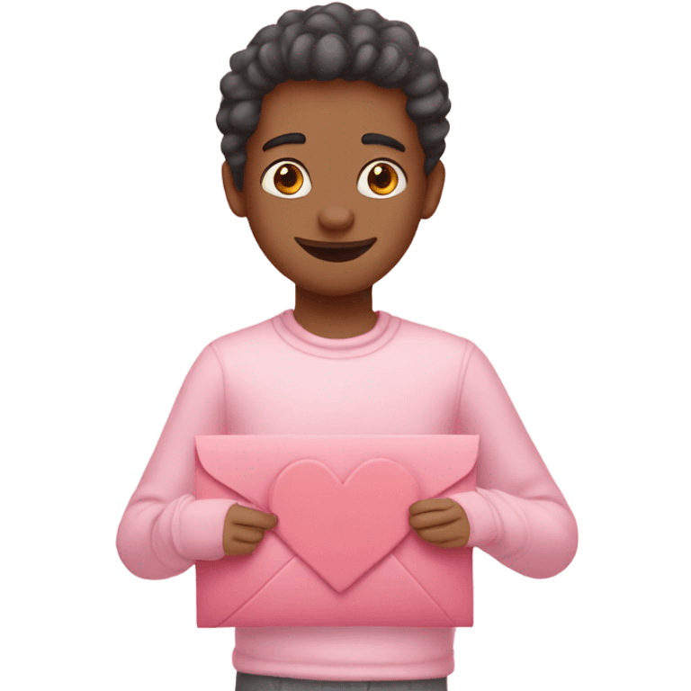 Pastel pink valentine card emoji