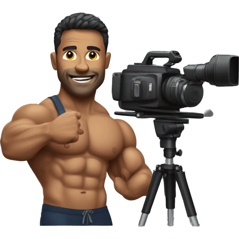 Bodybuilding cameraman emoji