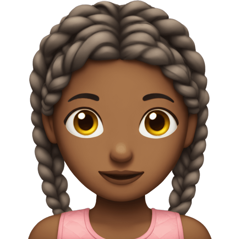 girl sleeping with braids emoji