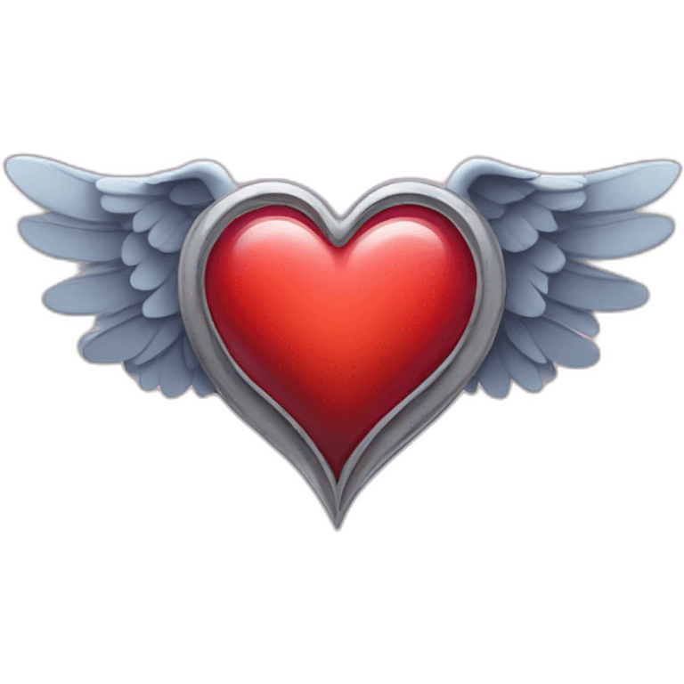 Heart with wings and top ring emoji