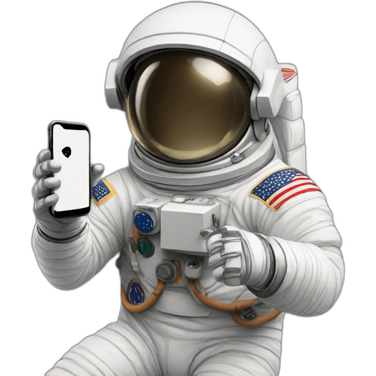 ASTRONAUT WITH IPHONE emoji