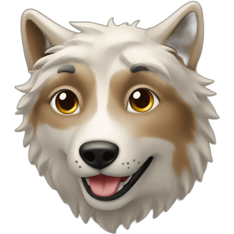 Loup boit café emoji