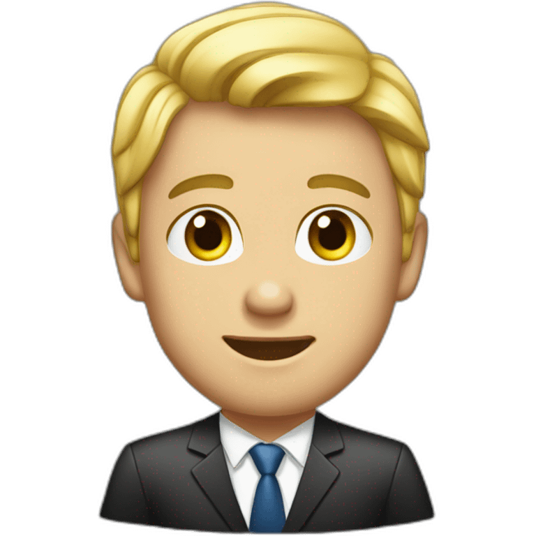 young blon male sportiv politician emoji