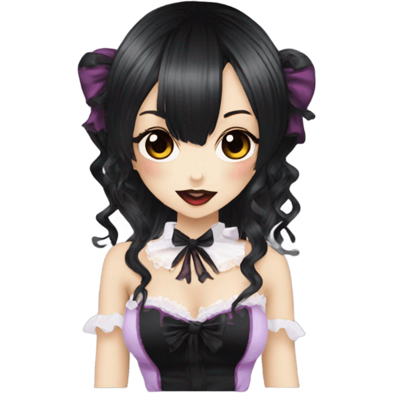 Vampire hime gyaru girl black hair emoji