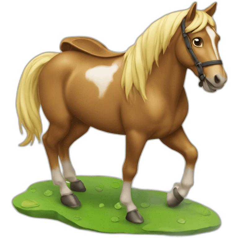 Cheval sur grenouille emoji